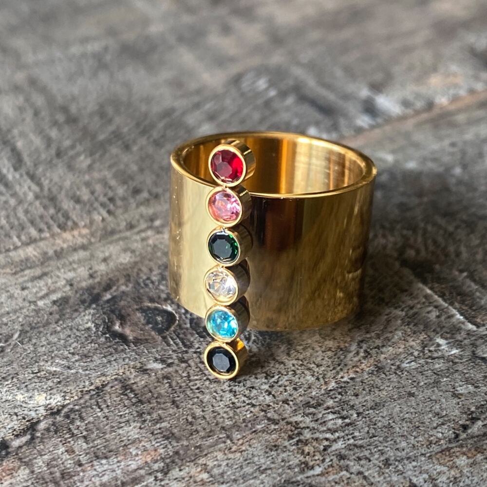 NEW Chakra Gold Statement Ring - Picture 3 of 16